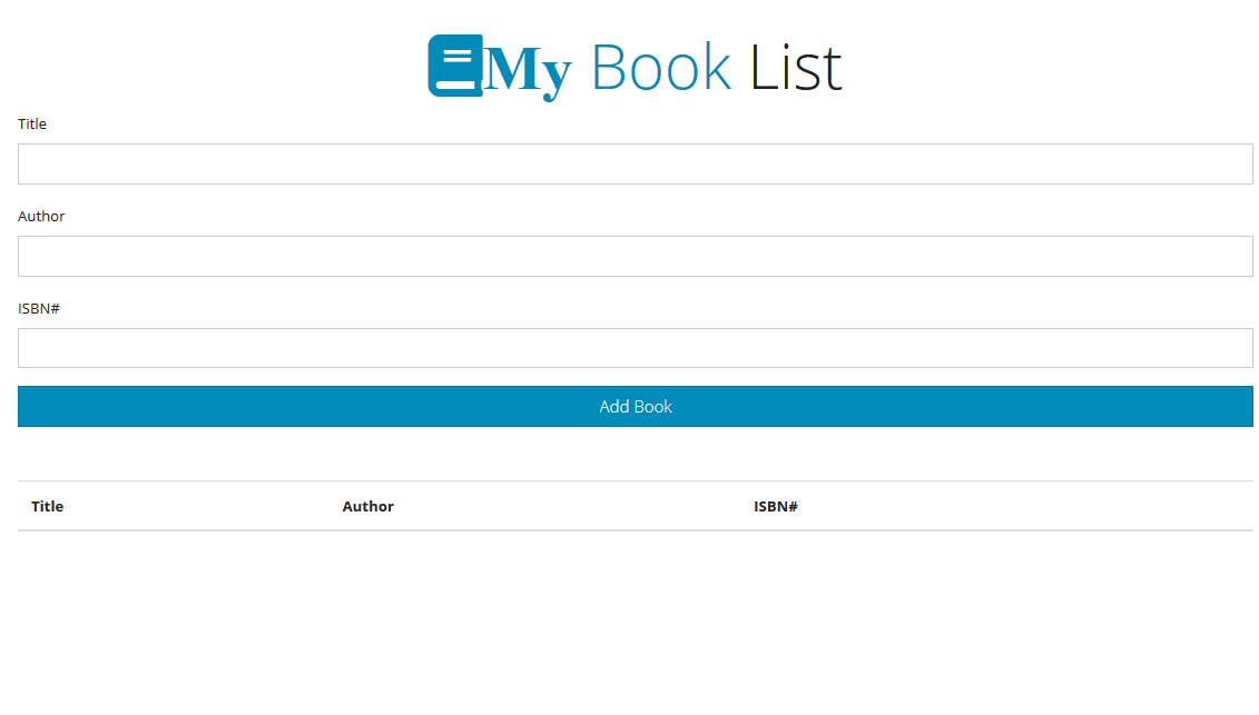 Booklist main page