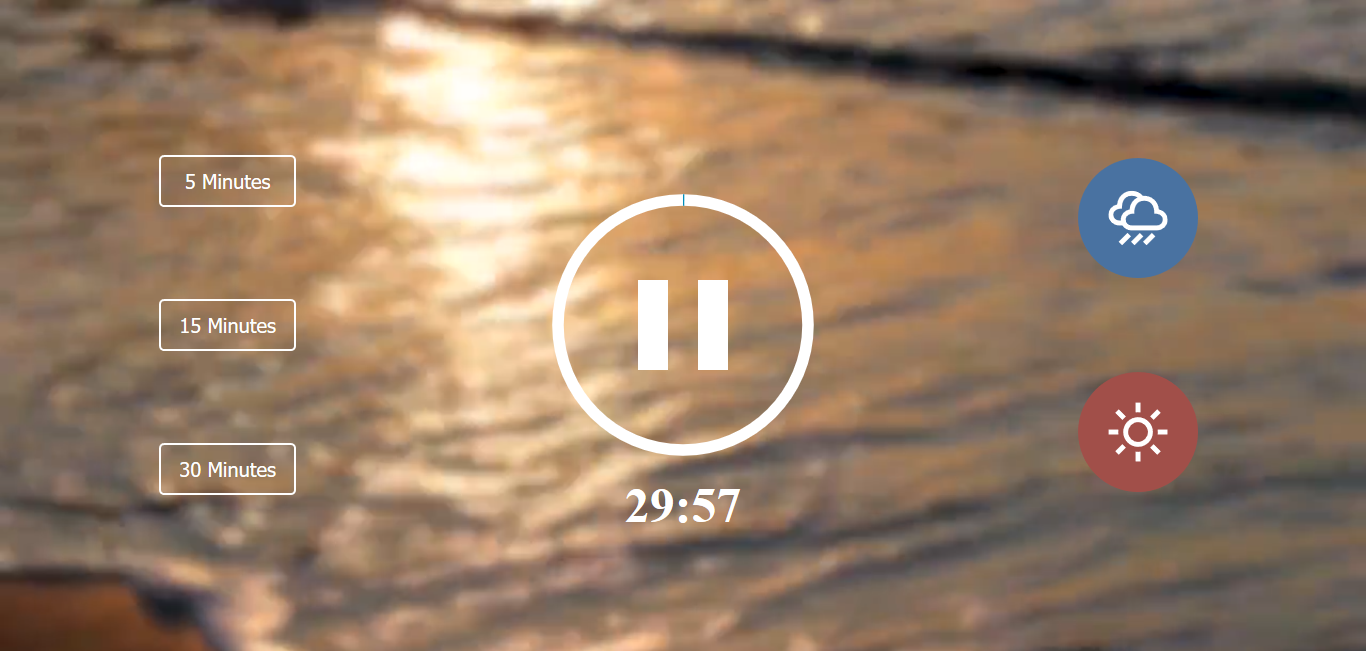 Meditation App Light Background counting down